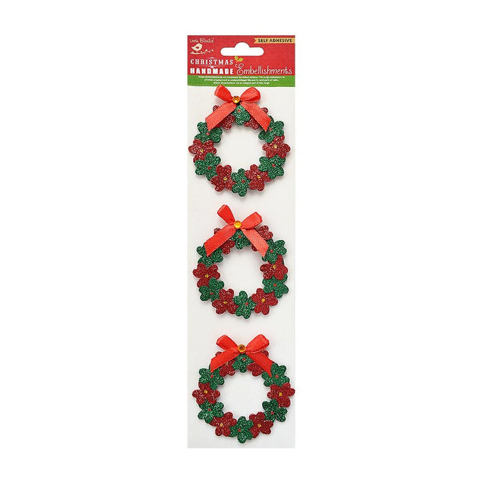 Christmas Wreath 3/Pkg-Wreath