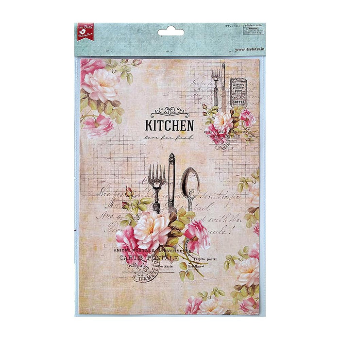 Decoupage Paper A4 4/Pkg Robin Garden