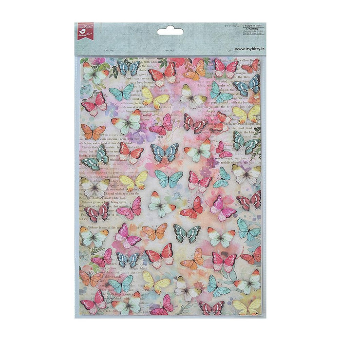 Decoupage Paper A4 4/Pkg Wild Blossom