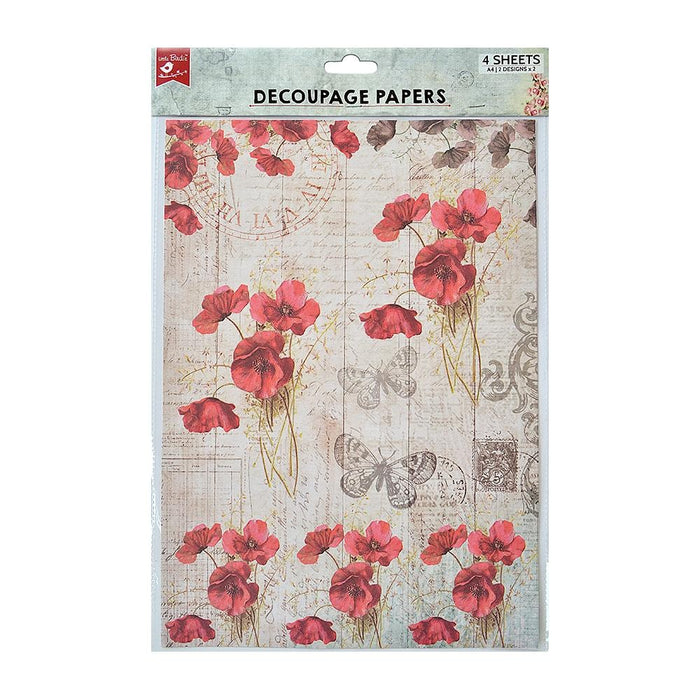 Decoupage Paper A4 2/Pkg Floral Mandala