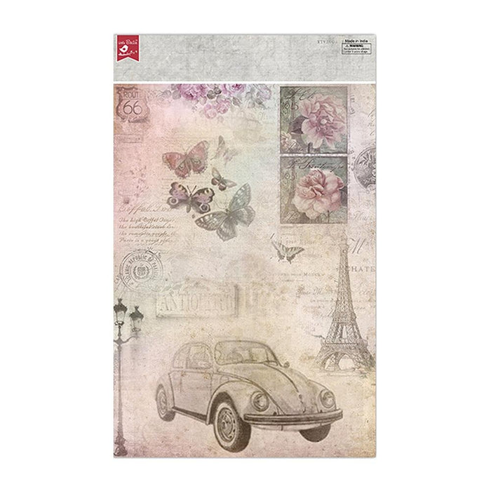 Decoupage Paper A4 4/Pkg Wild Blossom