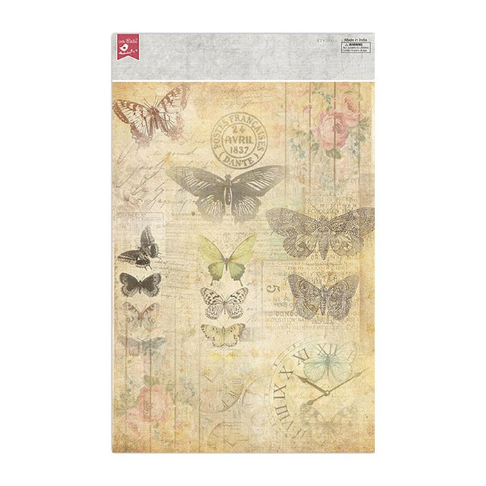 Decoupage Paper A4 4/Pkg Wild Blossom