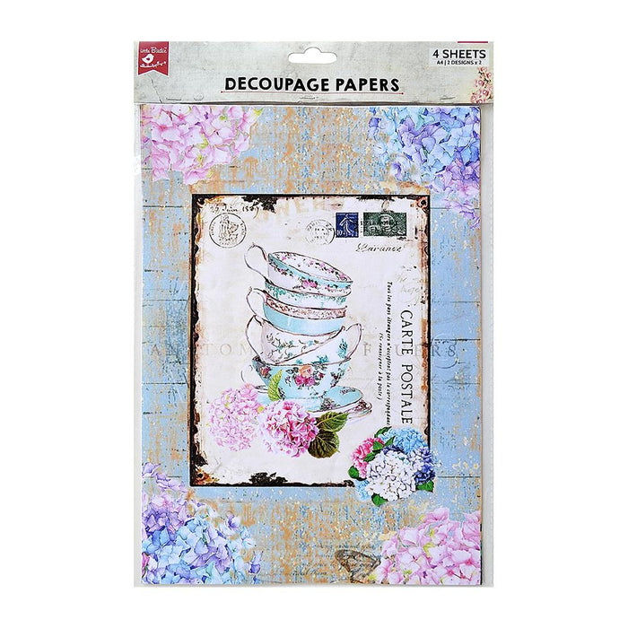 Decoupage Paper A4 4/Pkg Post Perfect