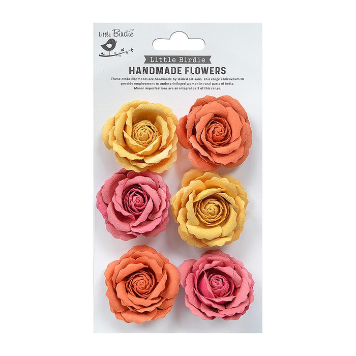 Ellis Paper Flowers 6/Pkg Shabby Chic