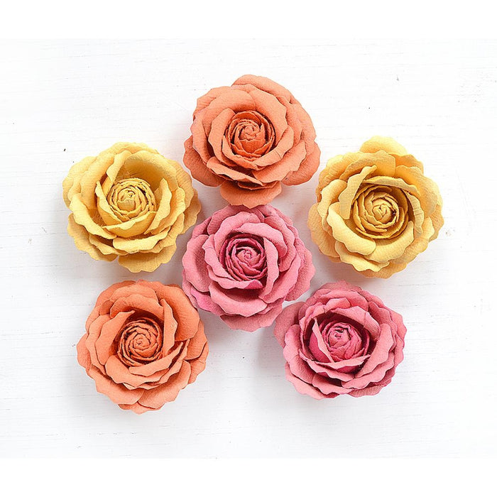 Ellis Paper Flowers 6/Pkg Shabby Chic