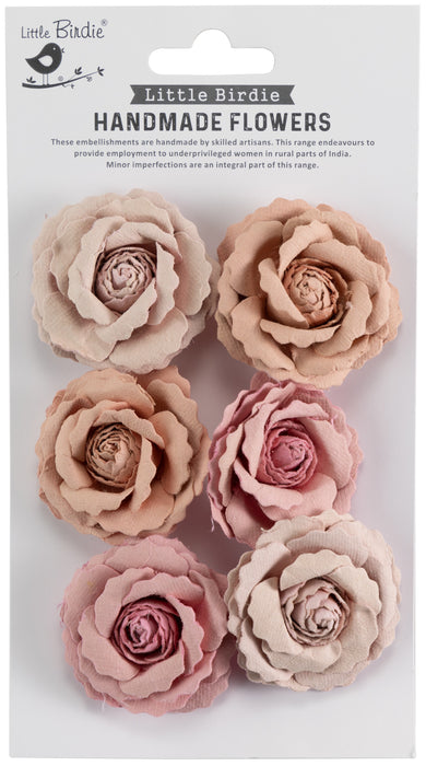 Ellis Paper Flowers 6/Pkg Shabby Chic