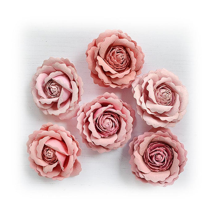 Ellis Paper Flowers 6/Pkg Shabby Chic