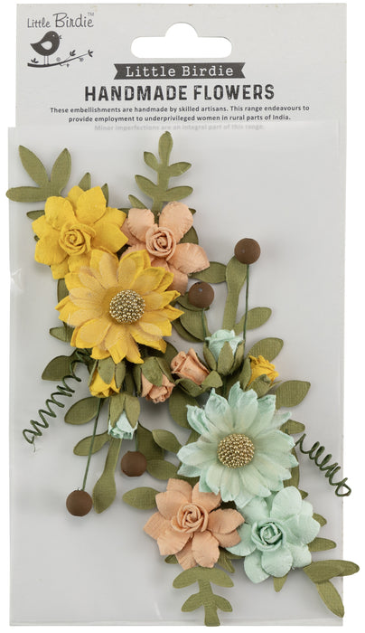Fairy Rosa Paper Flowers 2/Pkg Sunshine And Lemonade