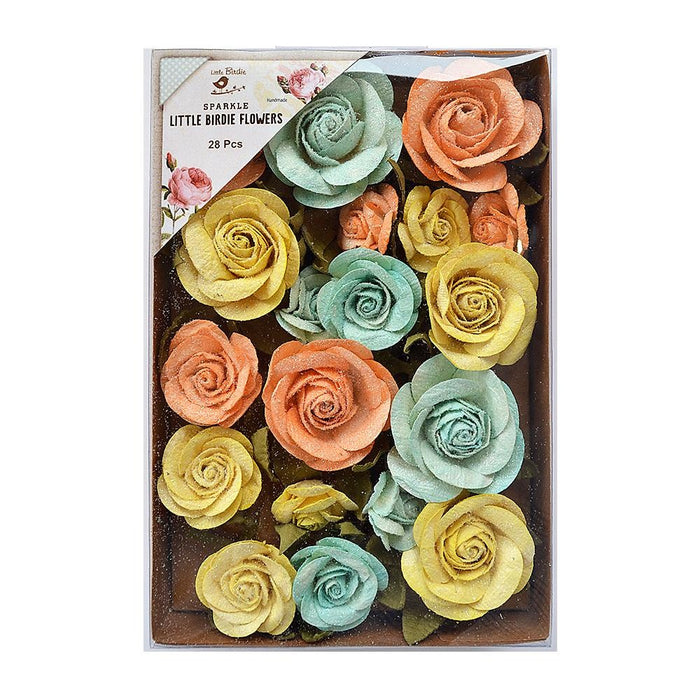 Fiona Paper Flowers 28/Pkg Pastel Palette