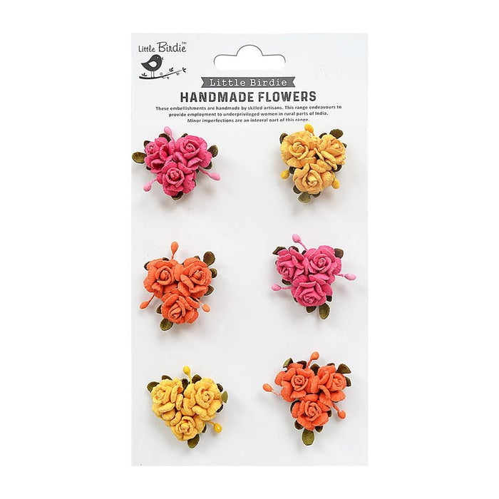 Francisca Paper Flowers 6/Pkg Love and Roses