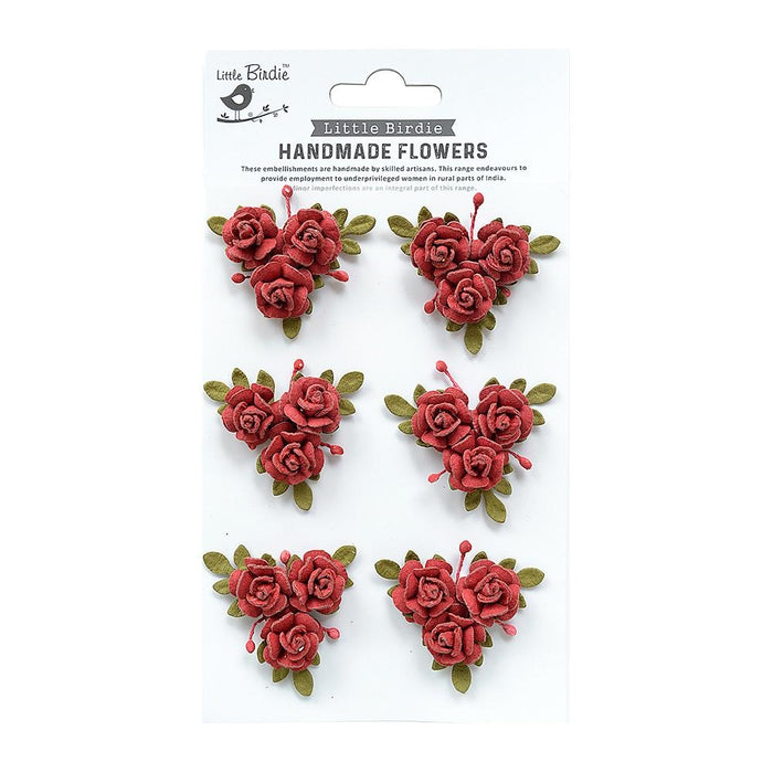 Francisca Paper Flowers 6/Pkg Love and Roses
