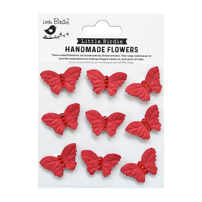Jewel Butterfly 9/Pkg Love and Roses