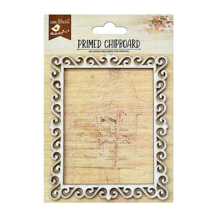 Laser Cut Primed Chipboard 1/Pkg Doodle Frame