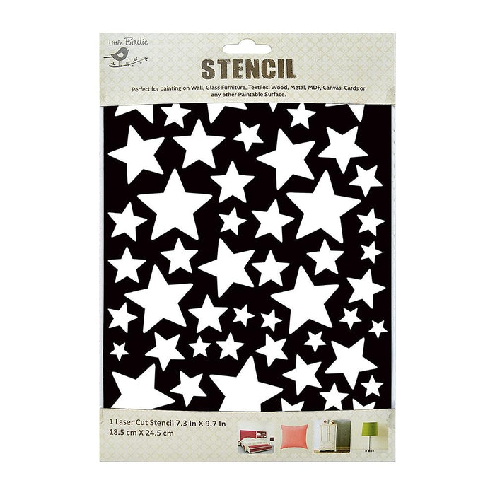 Reusable Stencil 4"X7" 1/Pkg Stars