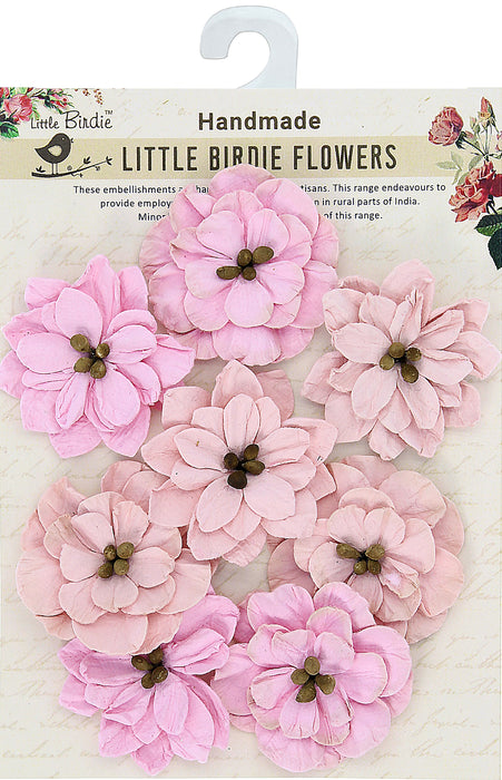 Serenade Paper Flowers 8/Pkg Blush