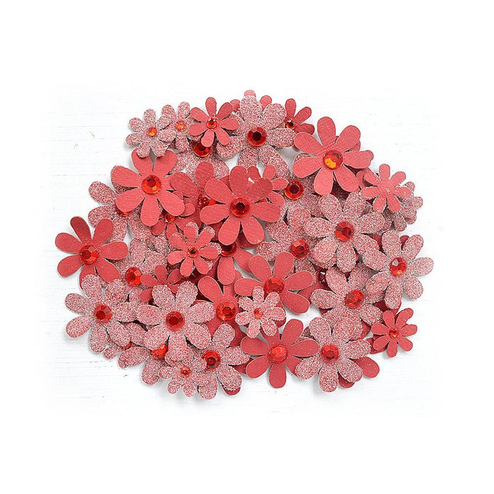 Sparkle Florettes Paper Flowers 60/Pkg Love and Roses
