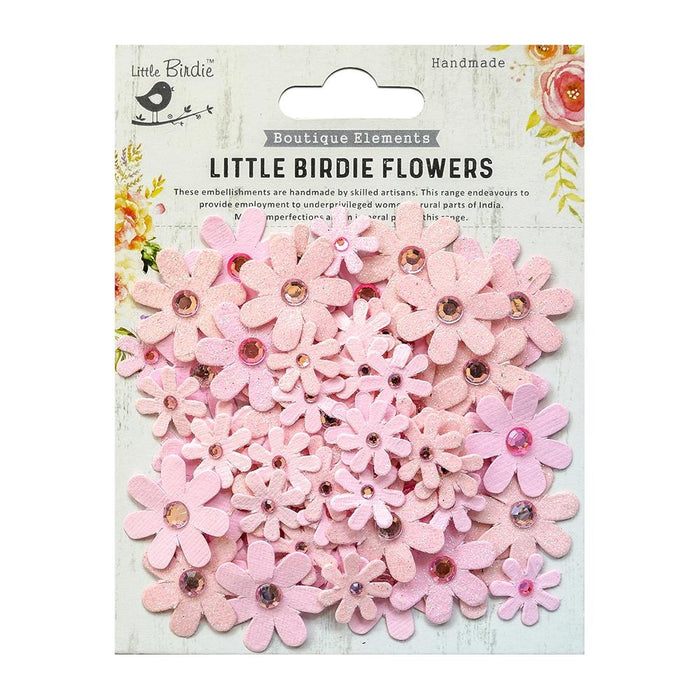 Sparkle Florettes Paper Flowers 60/Pkg Pearl Pink