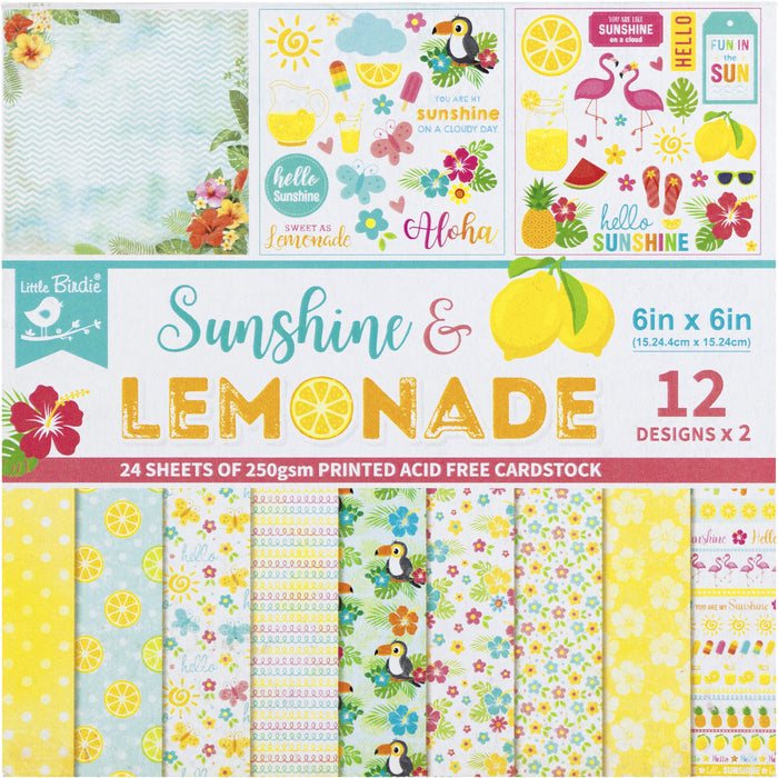 Cardstock Pack 6"X6" 24 Sheets Sunshine & Lemonade