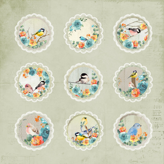 12" x 12" Printed Paper Pads from Little Birdie