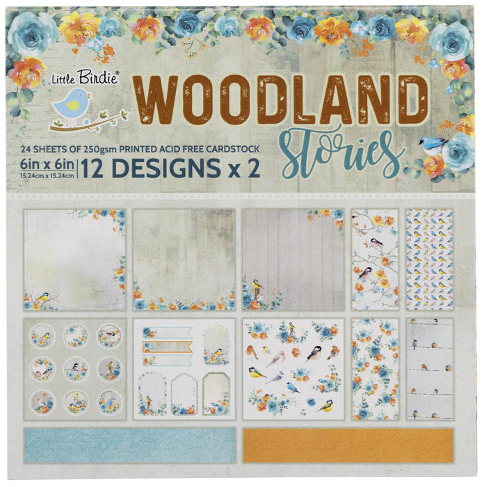 Woodland Stories Cardstock Pack 6"X6" 24/Pkg Woodland Stories