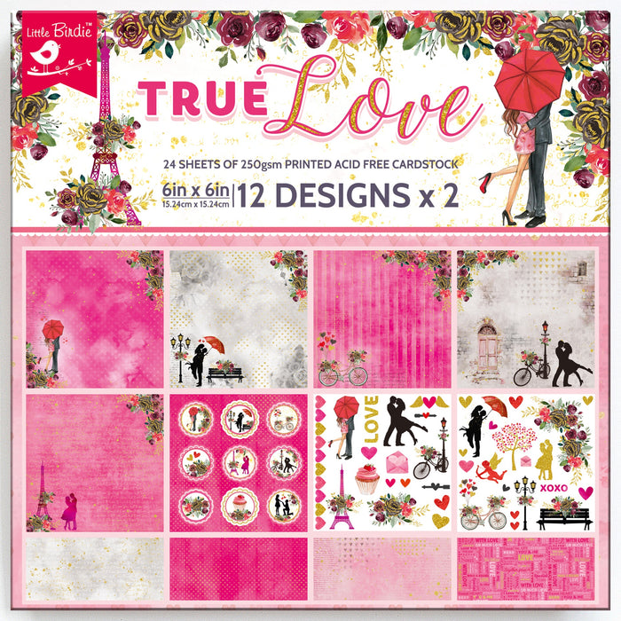 True Love Cardstock Pack 6"X6" 24/Pkg True Love