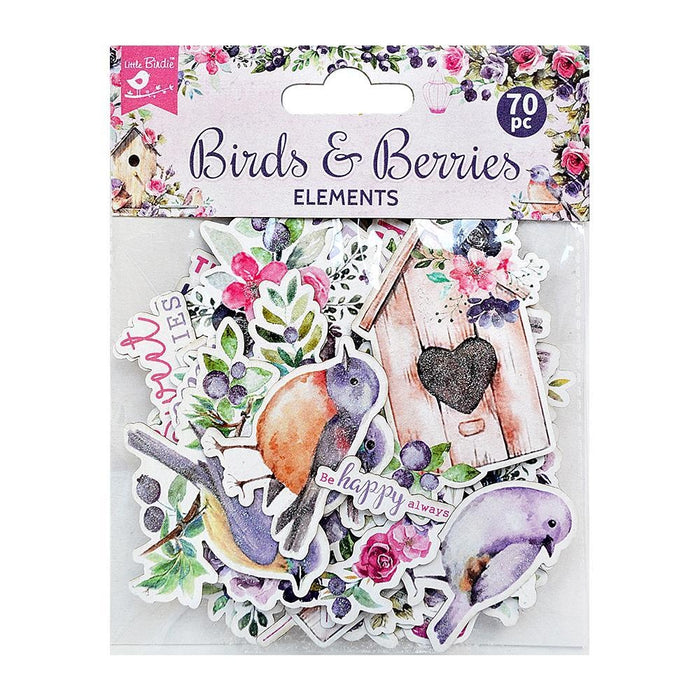 Ephemera Elements 70/pkg Birds And Berries