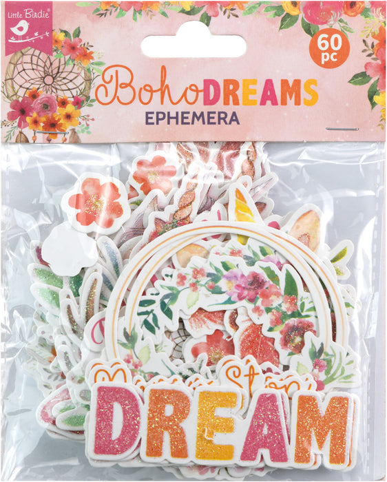Ephemera Elements 60/Pkg Boho Dreams