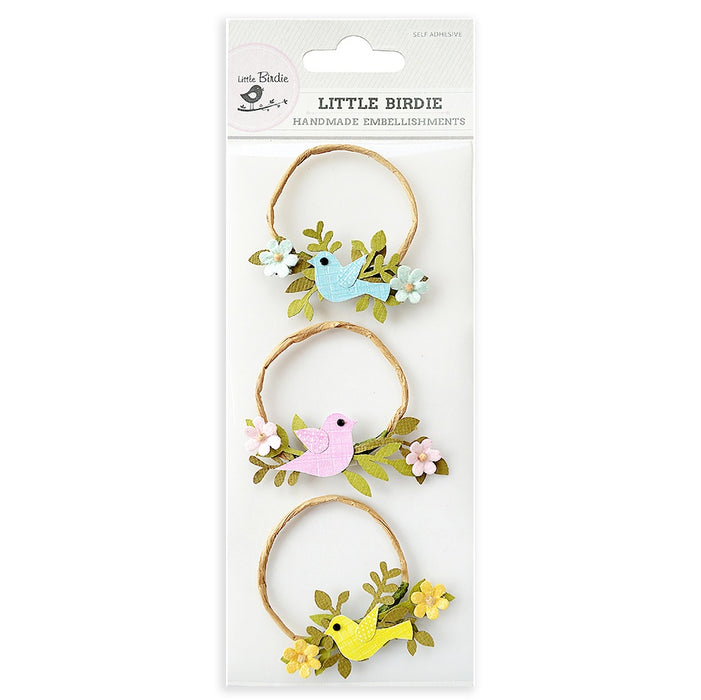 Birds & Blooms Sticker 3/Pkg-Birds & Blooms