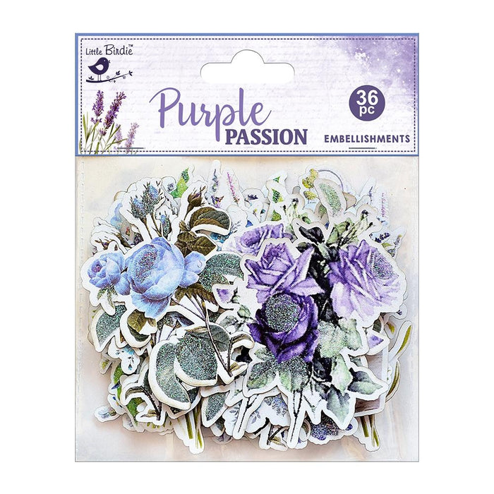 Ephemera Embellishment 36/Pkg Purple Passion