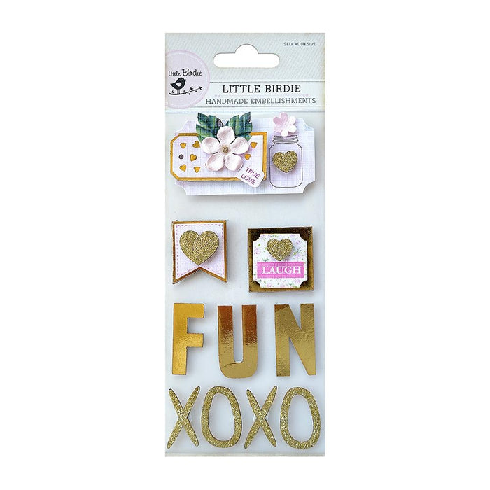 Foil and Glitter Sticker Embellishment 10/Pkg Foil and Glitter Fun