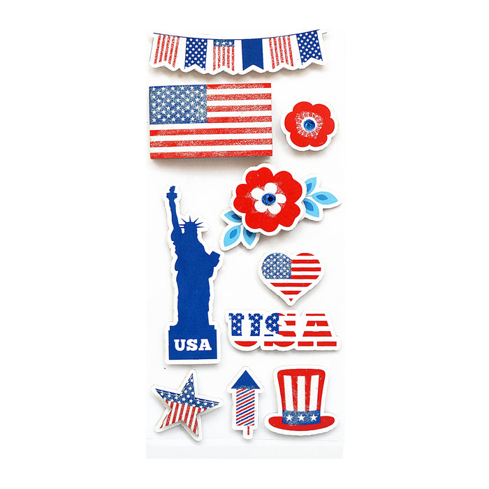 Patriotic Themed Stickers from Little Birdie