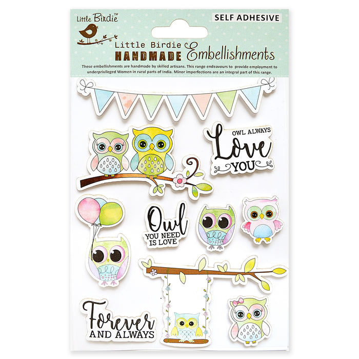 Watercolor Sticker Collection 10/Pkg Owl Love
