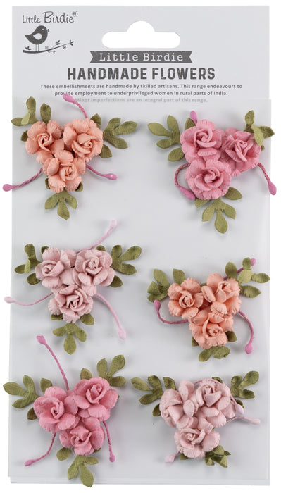 Francisca Paper Flowers 6/Pkg Love and Roses