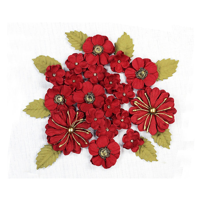 Renae Paper Flower 27/Pkg Sangria