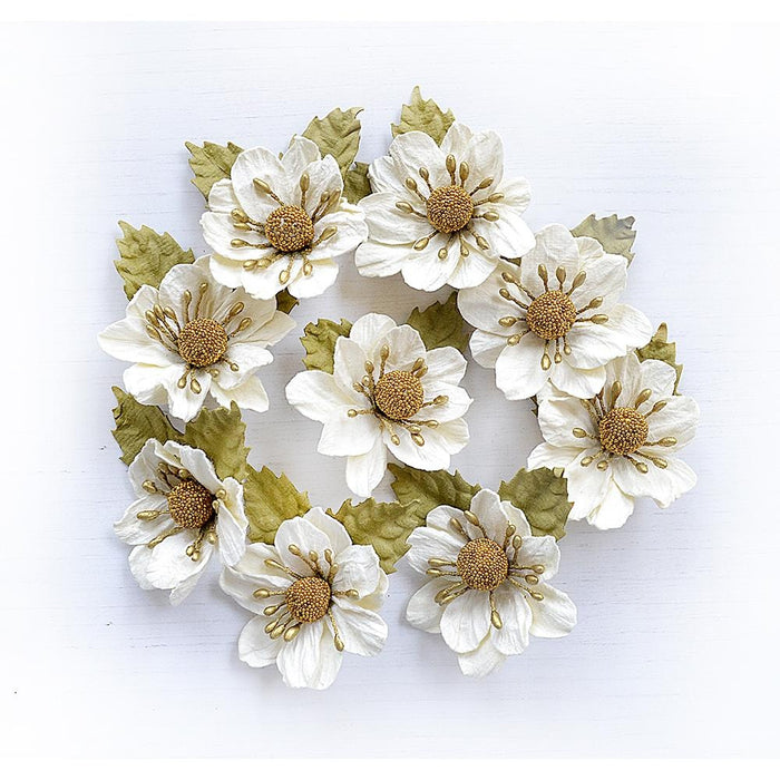 Wendy Paper Flowers 9/Pkg Shabby Chic