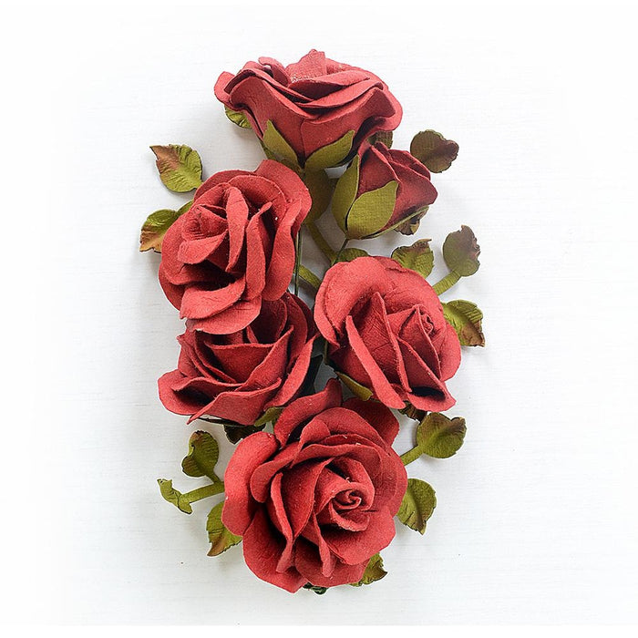 Marva Paper Flowers 4/Pkg Love and Roses