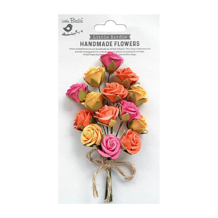 Charlie Paper Bouquet 1/Pkg Poppies And Roses