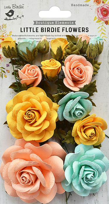Rosalind Paper Flowers 21/Pkg Pastel Palette