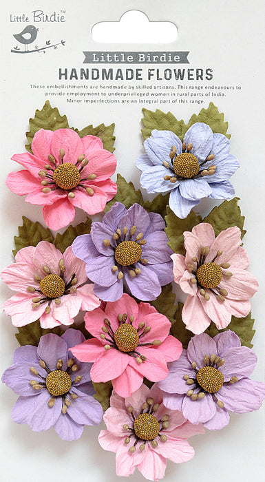 Wendy Paper Flowers 9/Pkg Fairy Sparkle
