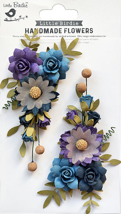 Fairy Rosa Paper Flowers 2/Pkg Purple Passion
