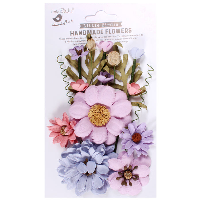 Heleen Paper Flowers 12/Pkg Fairy Sparkle