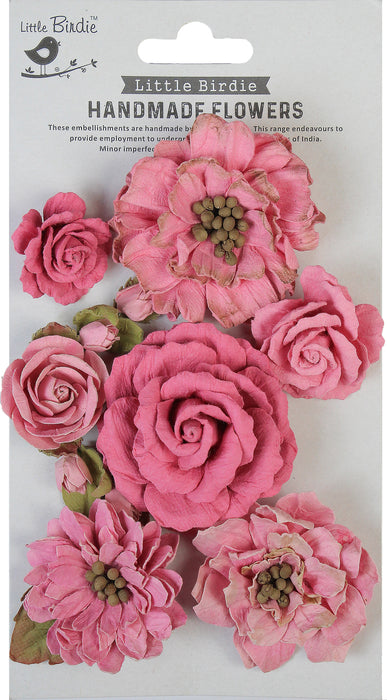 Lolita Paper Flowers 7/Pkg Rosy Note