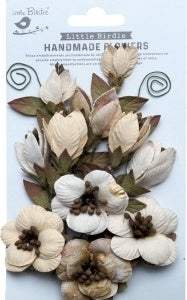 Denny Paper Flowers 13/Pkg Ivory Pearl