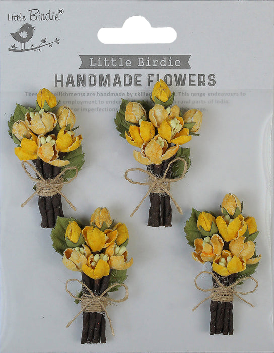 Jubilee Paper Flowers 4/Pkg Honey Apricot