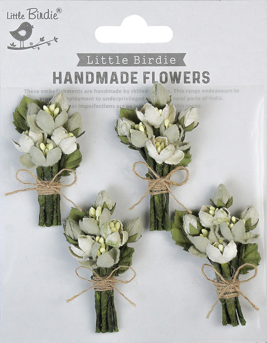 Jubilee Paper Flowers 4/Pkg Sage Cream