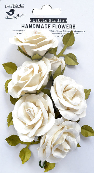Marva Paper Flowers 4/Pkg Shabby Chic Bouquet