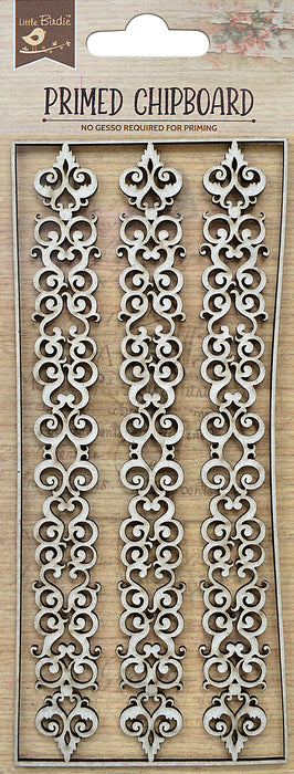 Laser Cut Primed Chipboard 1/Pkg Scroll Grace