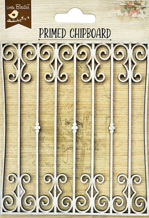 Laser Cut Primed Chipboard 1/Pkg Ornate Grill