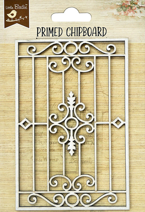 Laser Cut Primed Chipboard 1/Pkg Scroll Grace