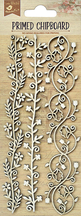 Laser Cut Primed Chipboard 1/Pkg Scroll Grace